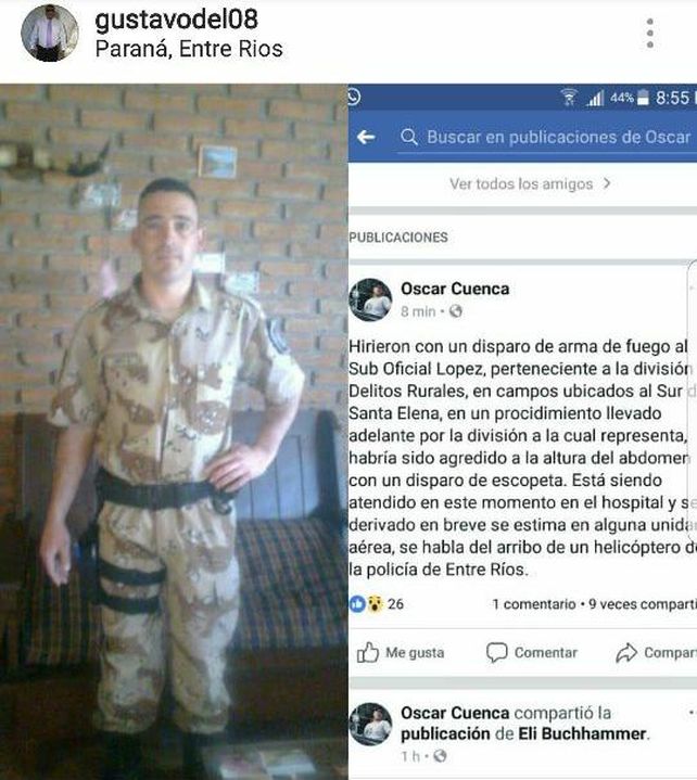 Piden dadores de sangre para el policía baleado en Santa Elena