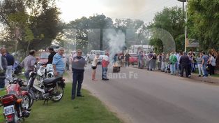 Corte en la Ruta 11 a la altura del acceso a la Autopista Santa Fe - Rosario