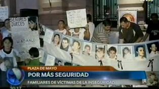 Se movilizaron familiares de las víctimas de la inseguridad