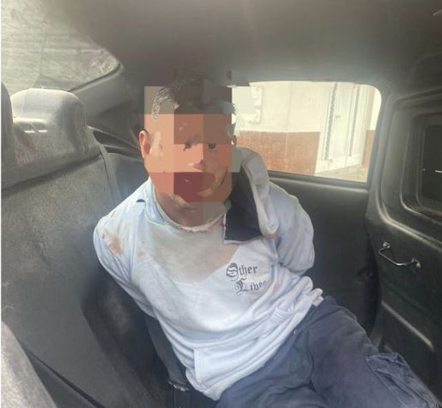 Atrapado. Un de los delincuentes detenidos.&nbsp;