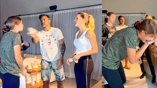 El Challenge de Mica Viciconte y Fabián Cubero con sus hijas