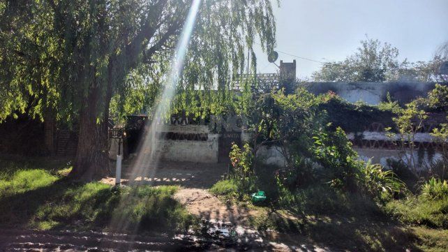 La vivienda incendiada en la ciudad de Santo Tomé tras el crimen&nbsp;