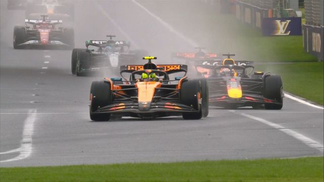 Lando Norris ganó una tremenda carrera bajo la lluvia en Australia, la primera del año de la Fórmula 1.