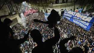 Las inmediaciones de la casa de Cristina Kirchner, en Constitución.&nbsp;