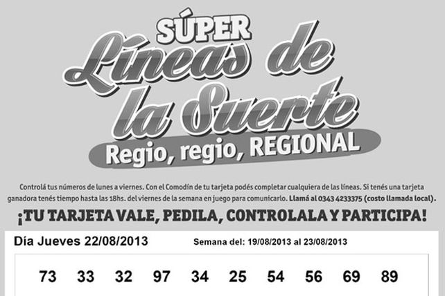 Seguí jugando con las Súper Líneas de las Suerte