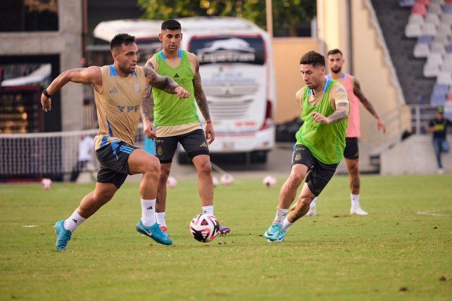 La Selección Argentina entrenó en Colombia.