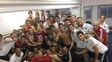 El vestuario leproso tras la victoria en el clásico