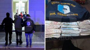Nogoyá: tres detenidos en allanamientos donde encontraron drogas y un milón de pesos