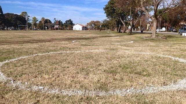 El predio del ferrocarril de la localidad de Maciel