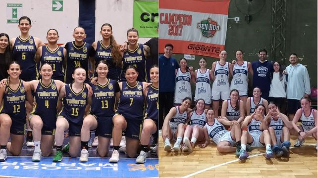 Los plantes de Talleres de Villa Gobernador Gálvez y Náutico Sportivo Avellaneda que van por la final.
