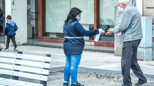 Prevenci&oacute;n de la Municipalidad de Paran&aacute; en la peatonal San Mart&iacute;n.&nbsp;