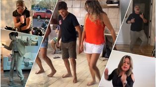 Padres de distintas partes del mundo se sumaron a la tendencia de baile de los 80 en TikTok.