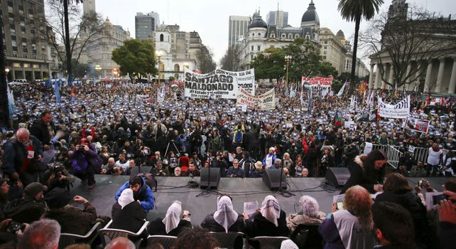 La manifestación fue convocada por organismos defensores de los derechos humanos que reclaman aparición con vida.