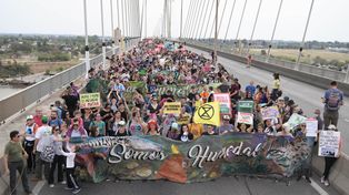 Puente Victoria - Rosario: marchan por los humedales