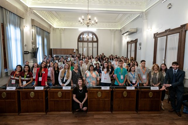 Los estudiantes de la provincia ocuparon las bancas de senadores.&nbsp;