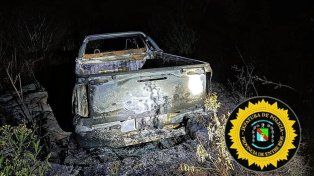 La camioneta fue hallada en la noche del lunes en zona de El Abasto totalmente incendiada.