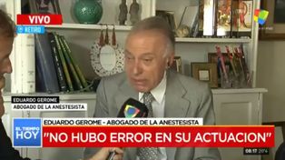 No se encontró error de la anestesista, dijo su abogado