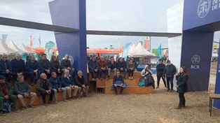 La economista Emilce Terré, durante la charla que brindó la BCR en Agroactiva.