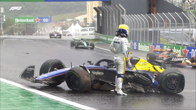 Franco Colapinto no puede creerlo. Así termino con el Williams su sexto GP de Fórmula 1 en Interlagos.