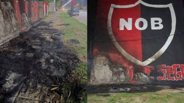 Así quedó el mural de Newells.