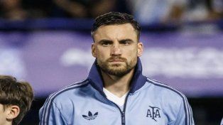 Nicolás Tagliafico con la Selección Argentina en las Eliminatorias Sudamericanas.