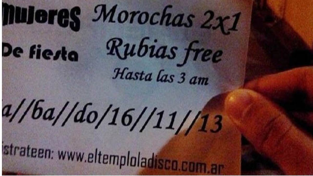 Escándalo por una fiesta donde las morochas pagaban y las rubias no