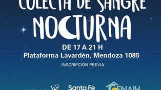 Por primera vez Rosario tendrá una jornada nocturna de donación de sangre