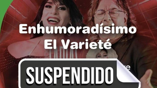 Suspendieron la función de Enhumoradísimo en el Teatro 3 de Febrero