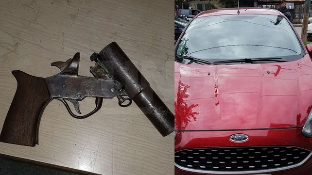 Detuvieron a tres hombres armados que escapaban en un auto robado