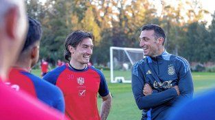 Scaloni habló del encuentro con el plantel de Unión y la charla con Madelón