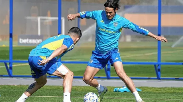 Martínez ensaya cambios en Boca: no jugarían Pol Fernandez ni Merentiel