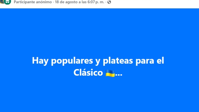 Central alertó sobre la venta de entradas falsas para el clásico y pidió que la Justicia investigue