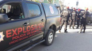 La brigada de explosivos trabajó en el lugar