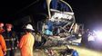 Impacto. La parte delantera del colectivo quedó destrozada.&nbsp;
