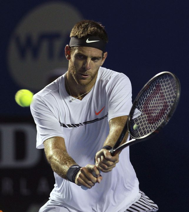 Acción. Delpo debuta en Indian Wells.