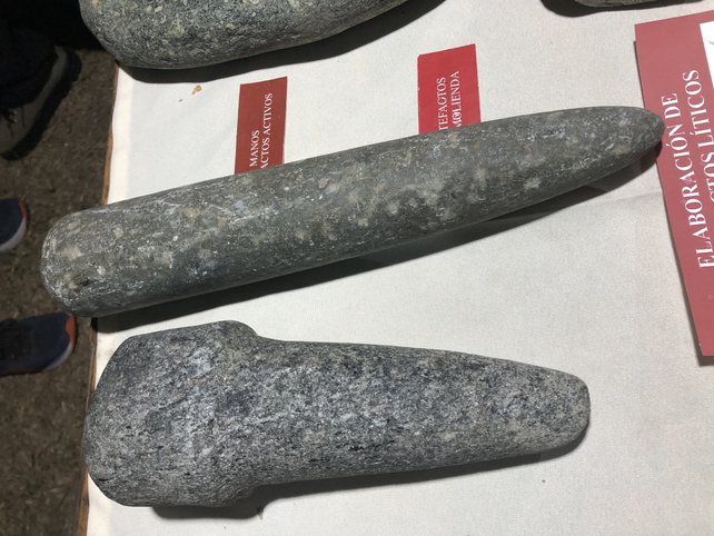 Herramientas encontradas por el vecino de Melincué, Raúl Corti, en sus habituales recorridas por la costa de la laguna