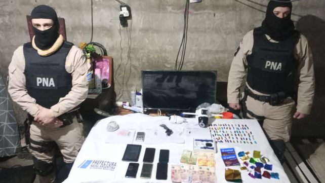 Microtráfico. Los elementos decomisados en los amplios allanamientos en Coronda y Santa Fe