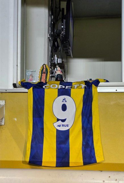 En la previa. La camiseta de Copetti