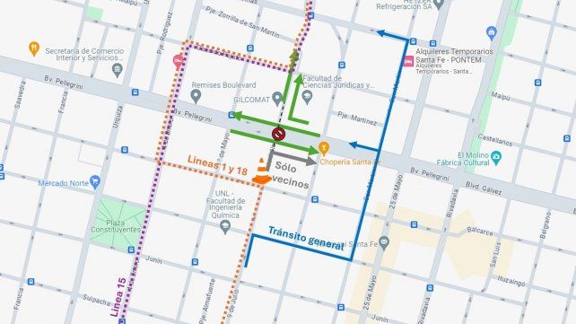 Socavón de Bulevar y 9 de julio: anunciaron un corte de tránsito total desde este miércoles