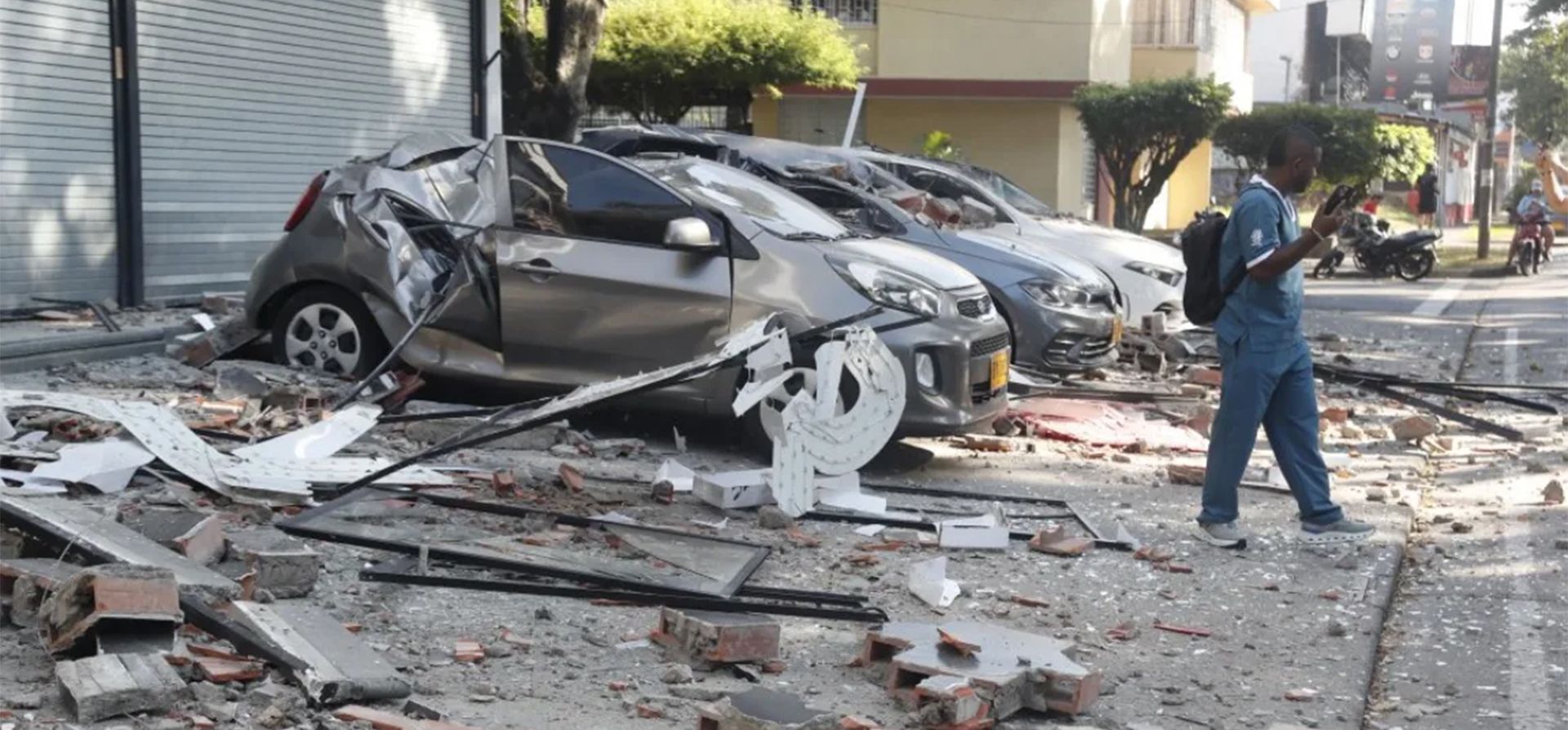 Daños causados por el terremoto en Cali. [EPA]