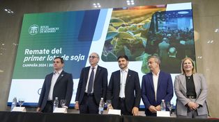 Remate del primer lote de soja: fuerte reclamo por retenciones y obra pública