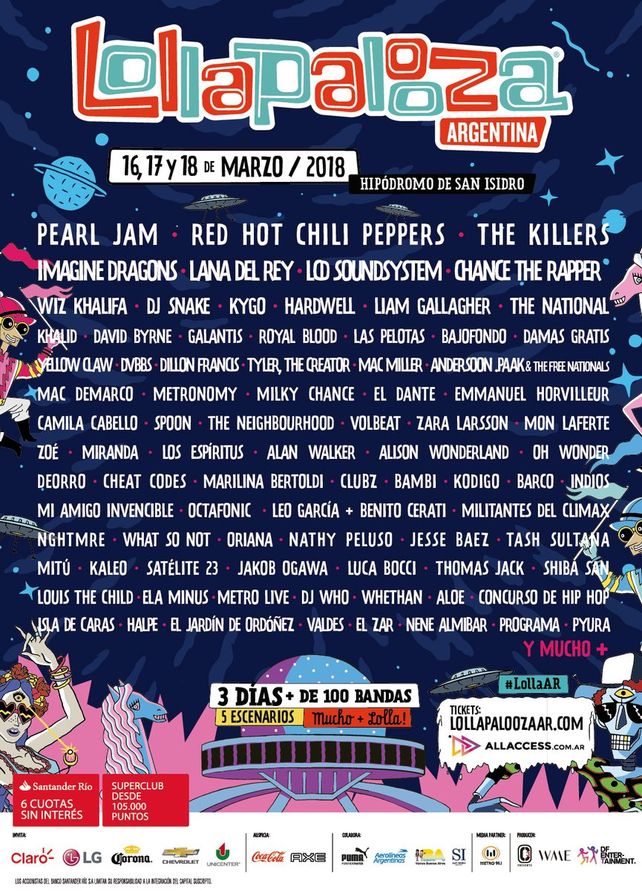 Confirmaron que Damas Gratis tocará en el festival Lollapalooza