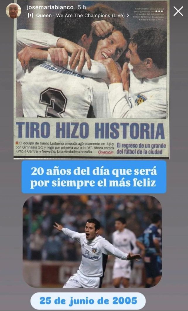 La historia que subió José María Bianco