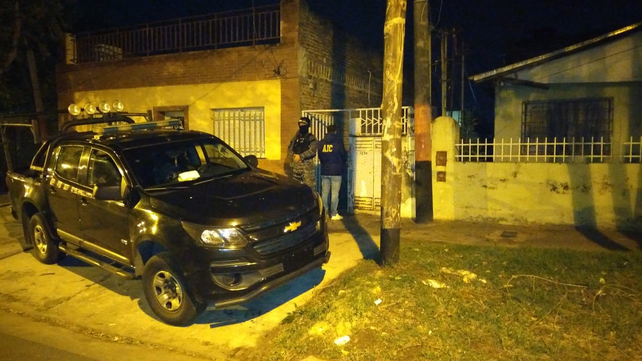 Uno de los domicilios allanados esta viernes a la madrugada por el crimen de Lezcano.