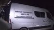 La imagen del vehículo del servicio penitenciario que fue atacado a balazos.