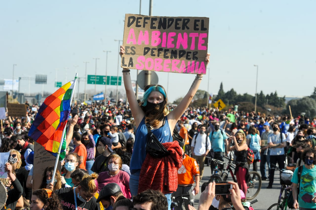 La cabecera Rosario del puente estaba colmada de gente.&nbsp;