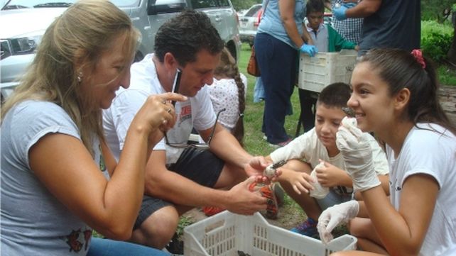 Festejo. La Granja Esmeralda celebró los nacimientos con el público.