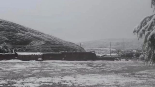 En pleno verano, el pueblo jujeño de Santa Catalina amaneció bajo un manto de nieve