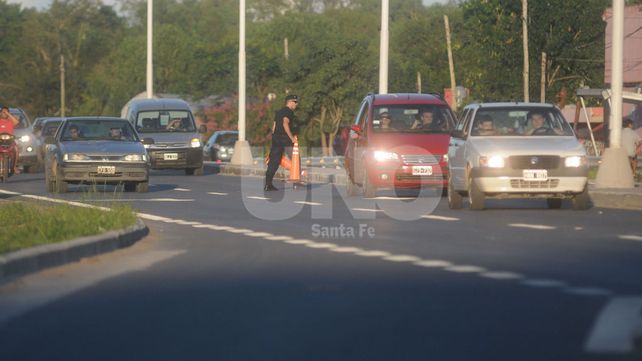 Accidente y vuelco en la Ruta Nº 1
