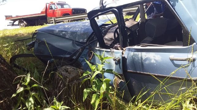 Despistó y chocó contra un árbol